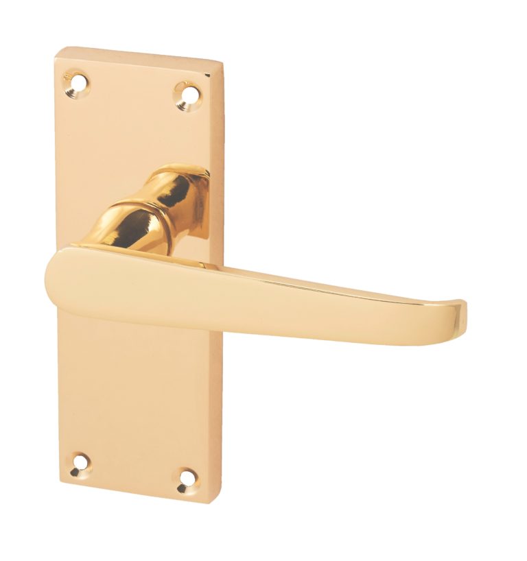 Victorian Straight Lever Latch Handle Brass