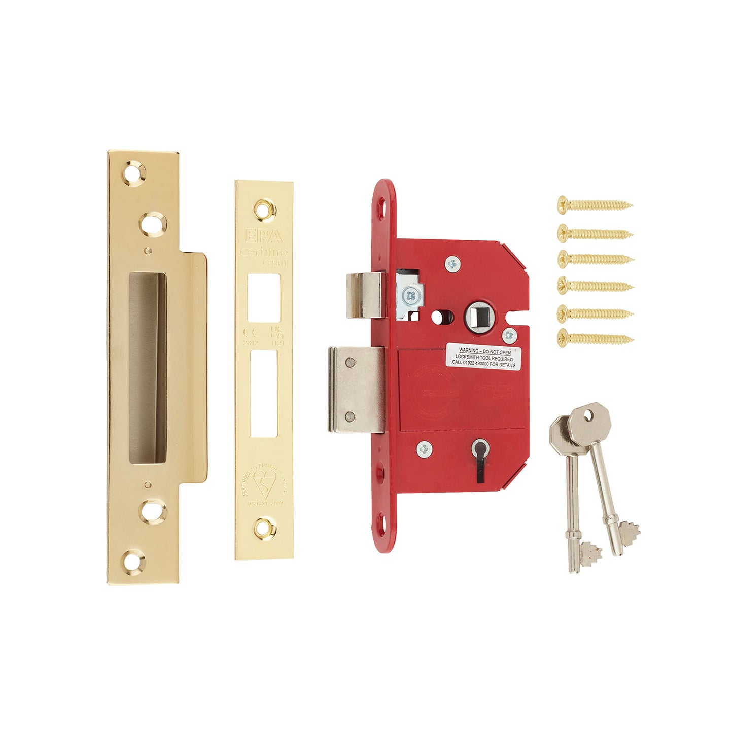 Era Fortress 5 Lever Sashlock 2.5" Brass
