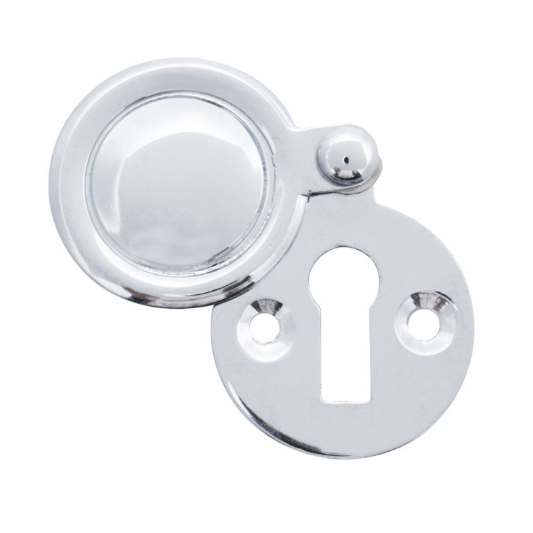 Eclipse Victorian Pattern Covered Keyhole Escutcheon Chrome