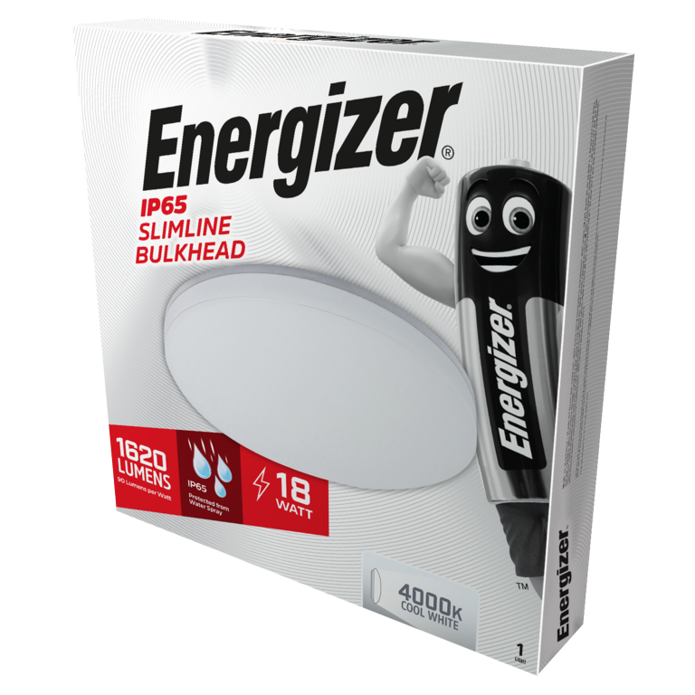 Energizer LED IP65 Slimline Bulkhead 1620lm 18W 4000K (Cool White)