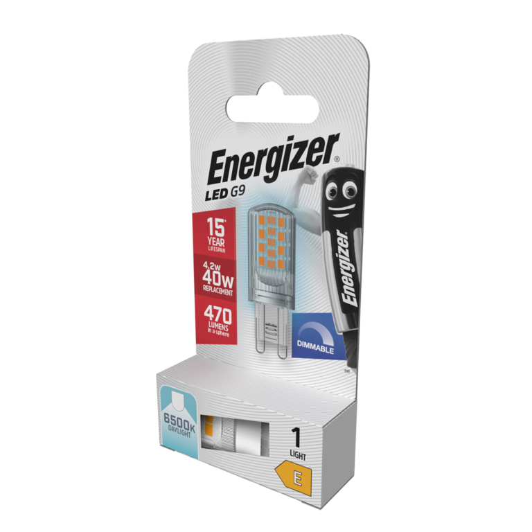 Energizer LED G9 470lm 4.2W 6500K (Day Light) Dimmable Light Bulb