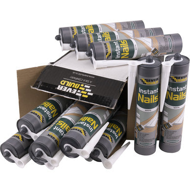 Instant Nails Solvent Free Grab Adhesive 290ml White - 12 Pack