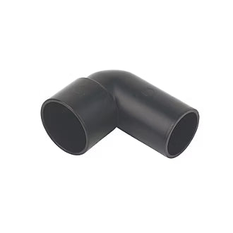 40mm Solvent Weld 90 Degree Conversion Bend Black