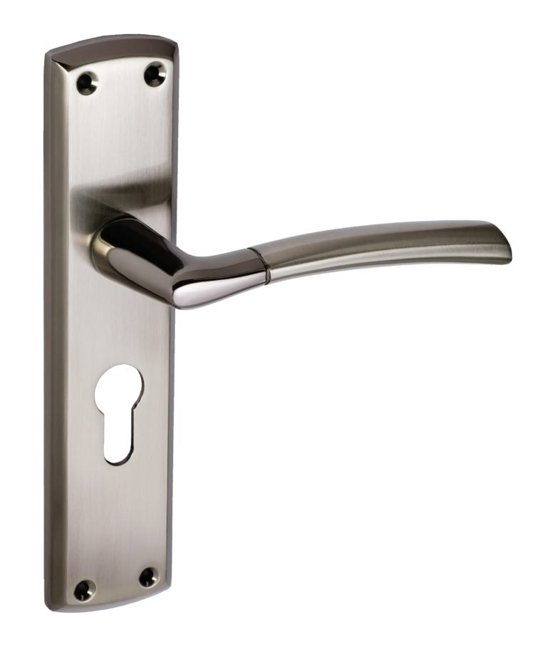 Tifosi Lever Euro Lock Handle Satin/Black Nickel