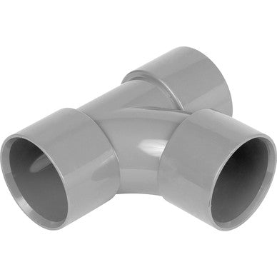 40mm Solvent Weld Swept Tee Grey