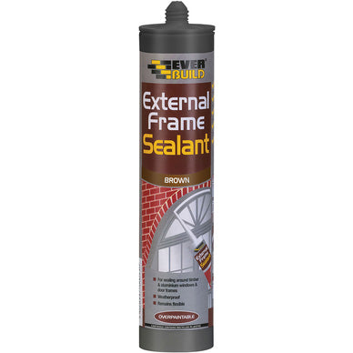 Everbuild Window & Door External Frame Sealant 290ml Brown