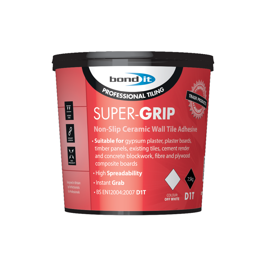 Bond It SUPERGRIP - Ready Mix Non Slip Tile Adhesive 7.5kg