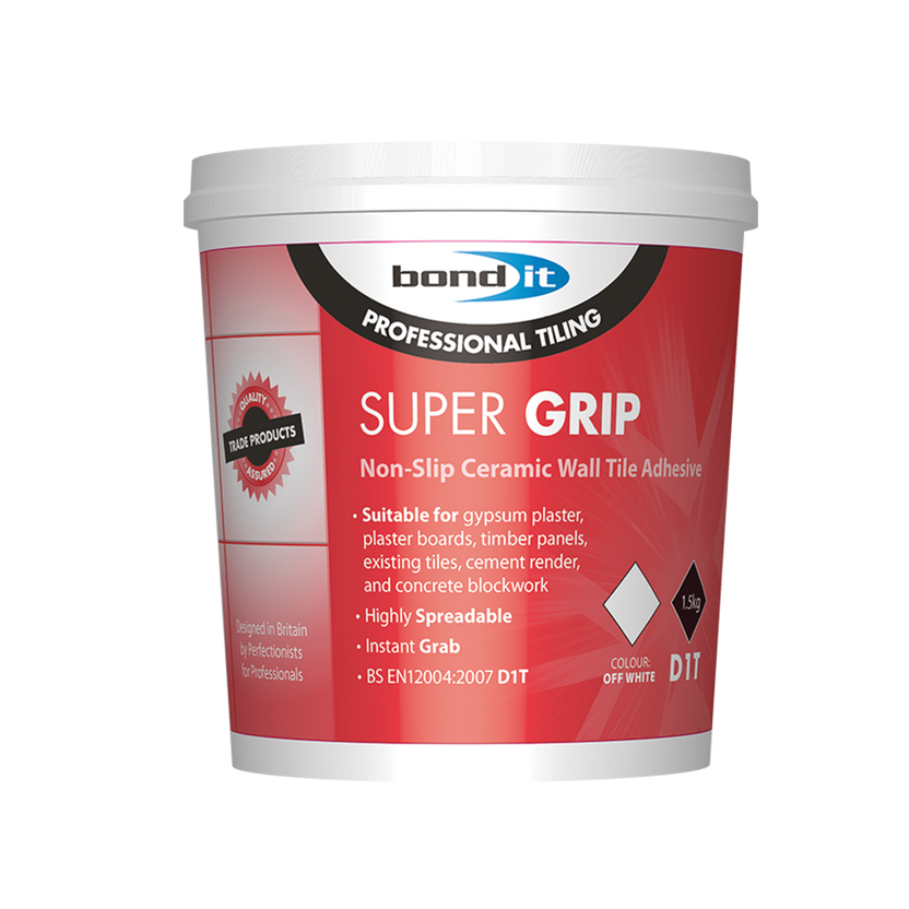 Bond It SUPERGRIP - Ready Mix Non Slip Tile Adhesive 1.5kg
