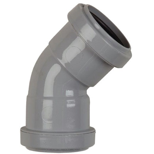 32mm Push Fit 135 Degree Bend Grey