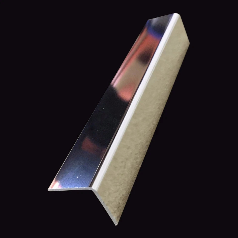 PVC Angle Trim 2.4m Chrome 25mm