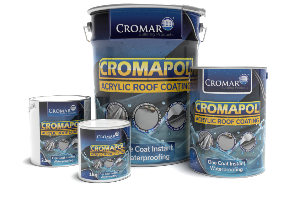 CROMAPOL - ACRYLIC ROOF COATING Mid Grey 1kg