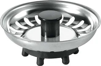 Mcalpine BSKTOP Kitchen Sink Basket Strainer Plug With Rubber Seal Stainless Steel