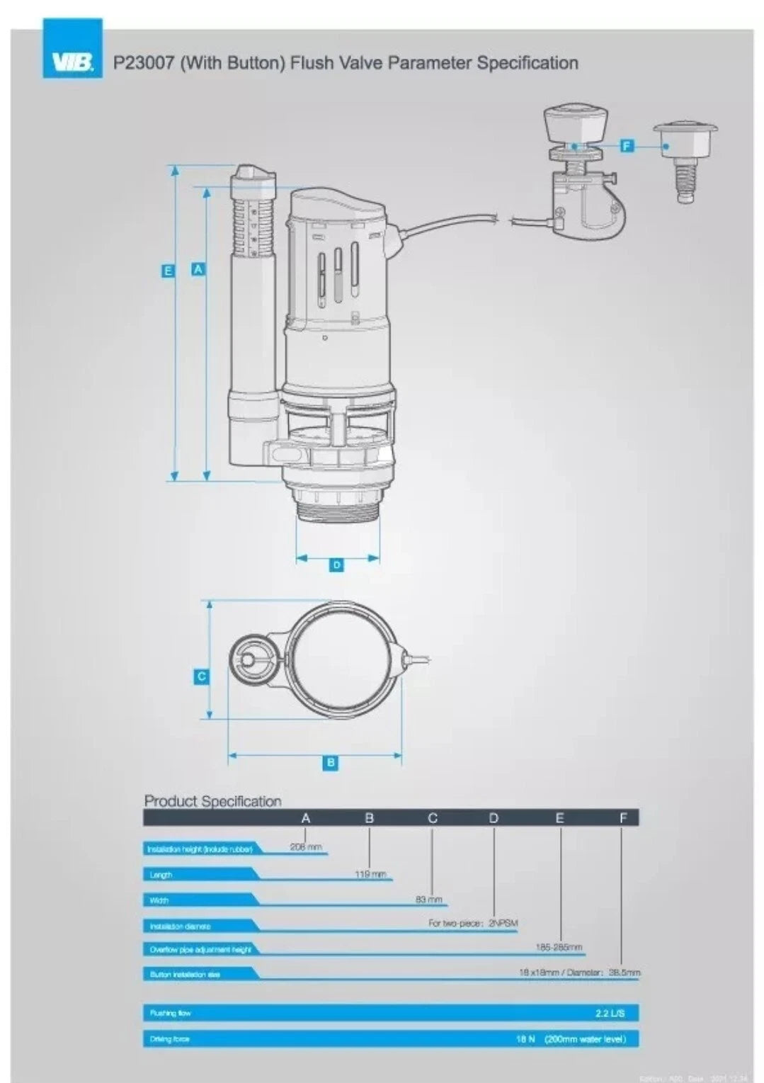 Universal Dual Flush Valve & Fill Valve Cistern Pack WRAS APPROVED
