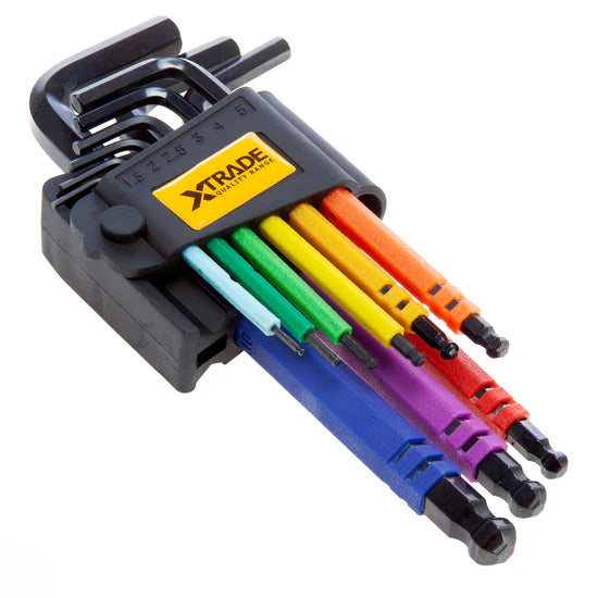 Xtrade 9 Piece Long arm Ball-End Hex Key Set