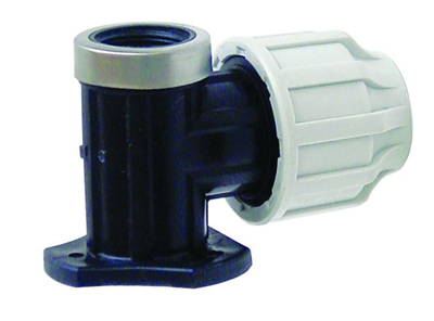 MDPE 25mm x 3/4" Wall Plate Elbow