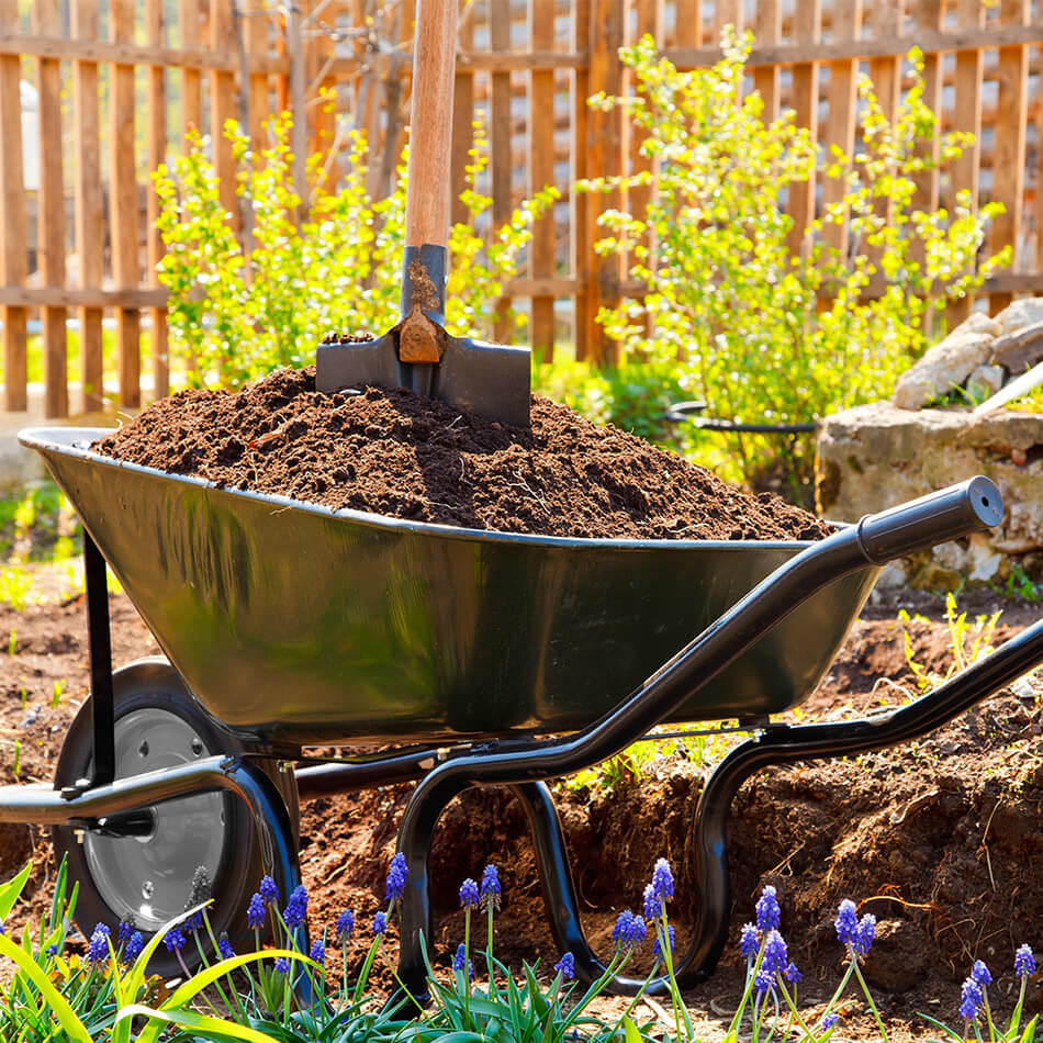 Puncture-Proof Wheelbarrow Black 85ltr