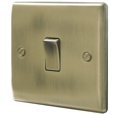 BG Nexus Metal Antique Brass Single Intermediate Light Switch
