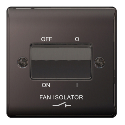 BG Nexus Metal Black Nickel Fan Isolator Switch
