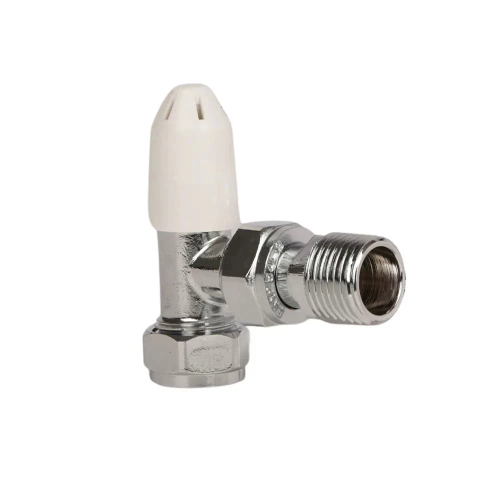 Pegler Bulldog 15mm x 1/2" Angled Thermostatic + Lockshield Radiator Valve