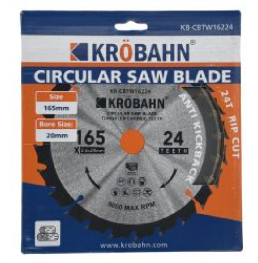 Krobahn 165mm Circular Saw Blade 24 Teeth