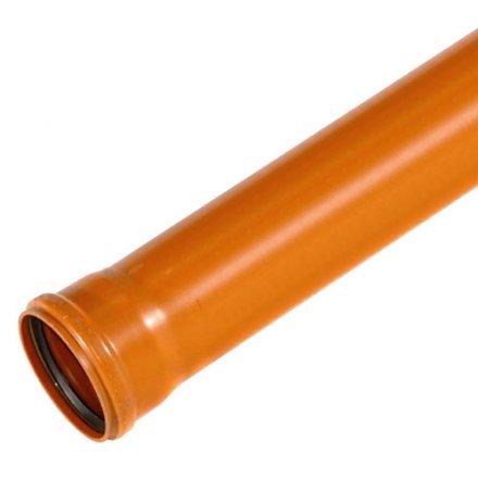 110mm Underground Single Socket 3mtr Pipe