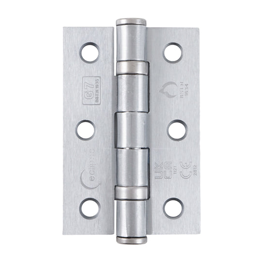 Eclipse 3" Ball Bearing Hinge Grade 7 Satin Stainless Steel 2pk