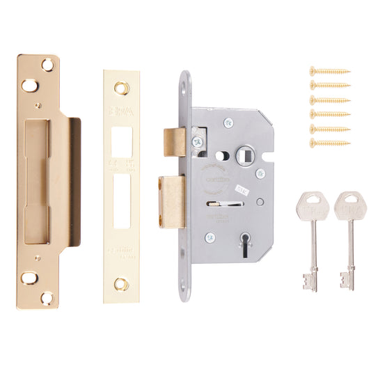 Era Viscount 5 Lever Sashlock 2.5" Brass