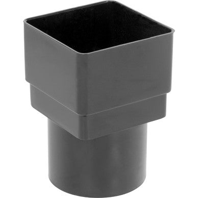 65mm Square - Round Adaptor Black