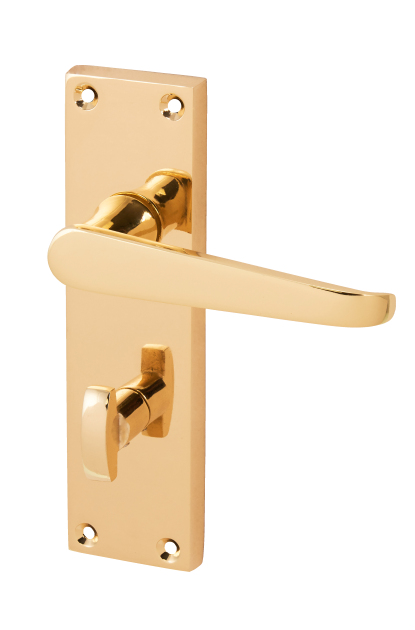 Victorian Straight Lever Bathroom Handle Brass