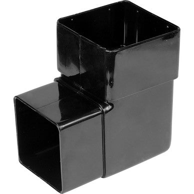 65mm Square Down Pipe Bend 92.5 Degrees Black