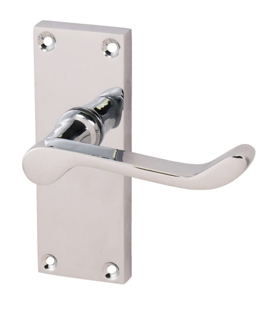 Victorian Scroll Lever Latch Handle Chrome