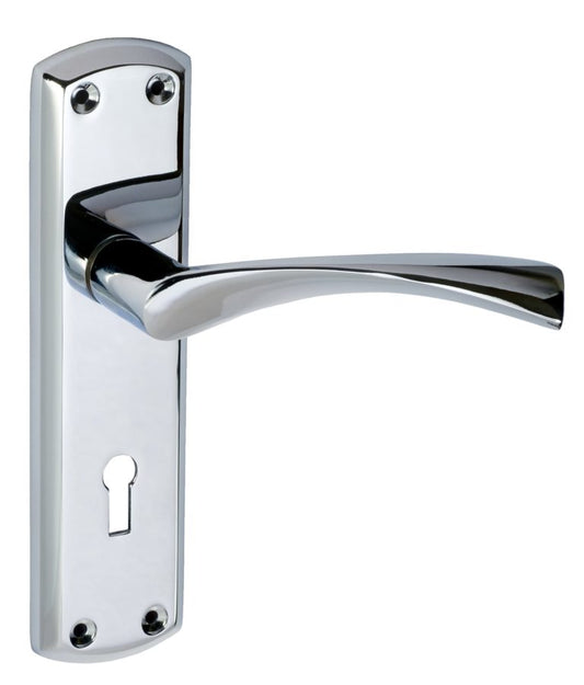 Monza Lever Lock Handle Polished Chrome