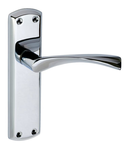 Monza Lever Latch Handle Polished Chrome