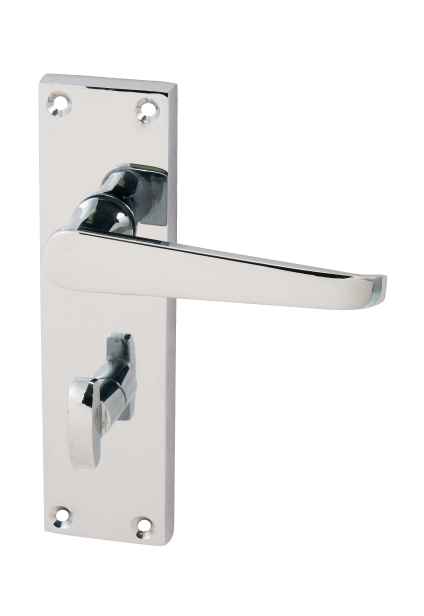 Victorian Straight Lever Bathroom Handle Chrome