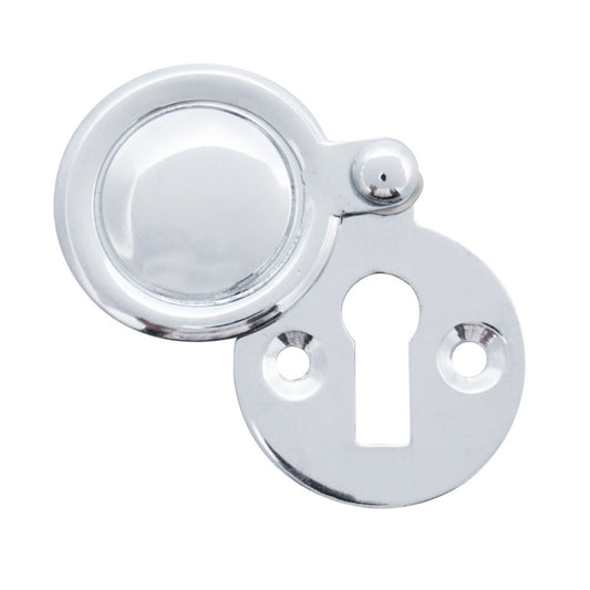 Eclipse Victorian Pattern Covered Keyhole Escutcheon Chrome