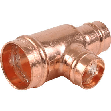 COPPER SOLDER RING REDUCING TEE 22MM X 15MM X 15MM