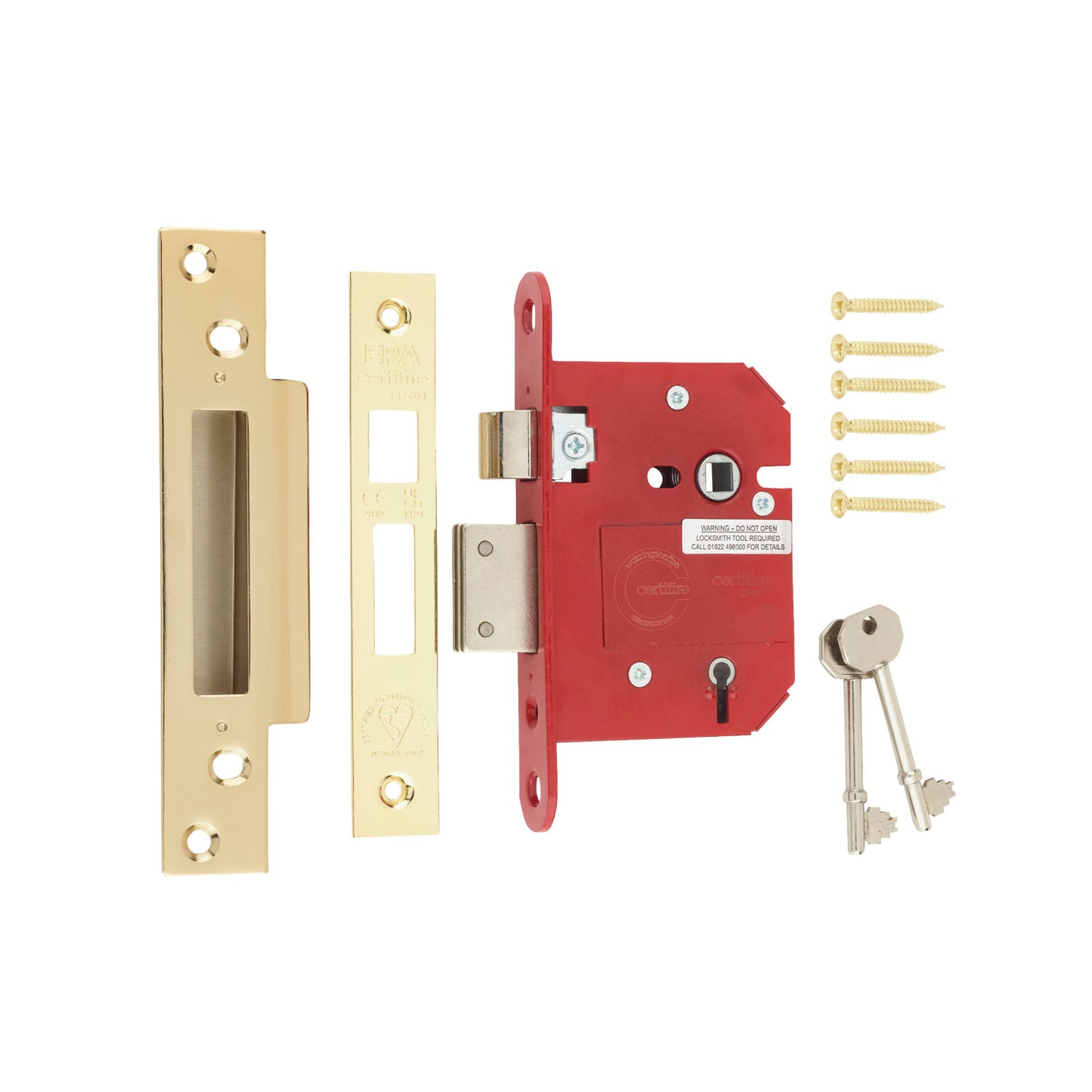 Era Fortress 5 Lever Sashlock 3" Brass
