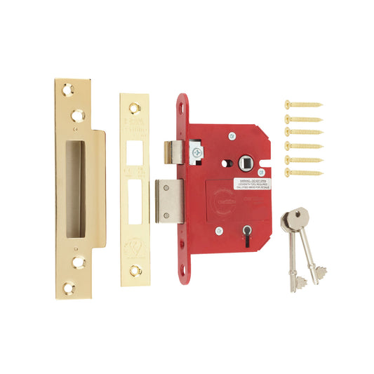 Era Fortress 5 Lever Sashlock 3" Brass