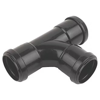 32mm Push Fit Swept Tee Black