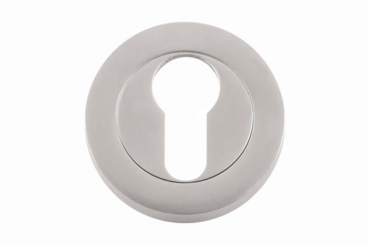 Eclipse  Euro Cylinder Escutcheon 2pk Satin Chrome