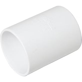 40mm Solvent Weld Straight Coupling White