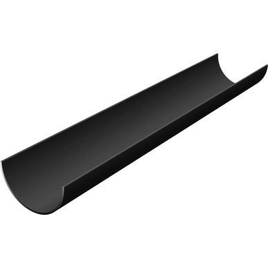 112mm Half Round Gutter 2m Black