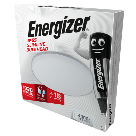 Energizer LED IP65 Slimline Bulkhead 1620lm 18W 4000K (Cool White)