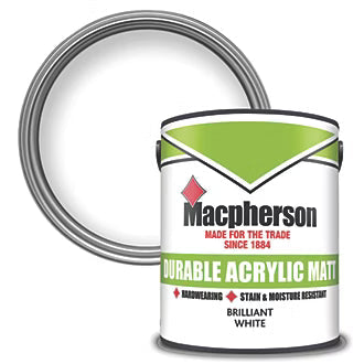 Macpherson Washable 2.5Ltr Brilliant White Matt Emulsion Wall & Ceiling Paint