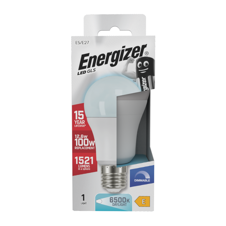 Energizer LED GLS B22 1521lm 12.6W 6500K (Day Light) Dimmable Light Bulb