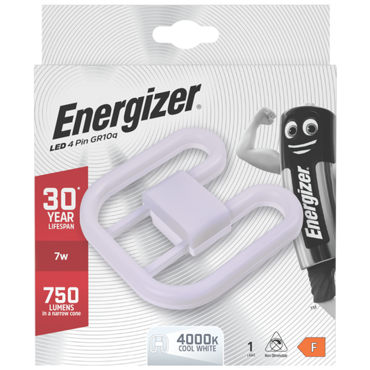 Energizer LED 2D Lamp GR10Q 4 Pin 750lm 7W 4000K (Cool White)