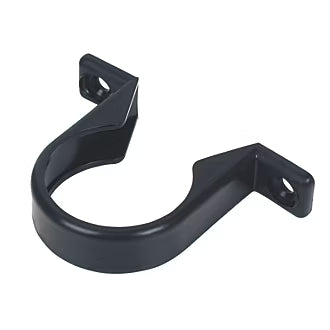 40mm Push Fit/Solvent Weld Pipe Clips Black 10 Pack