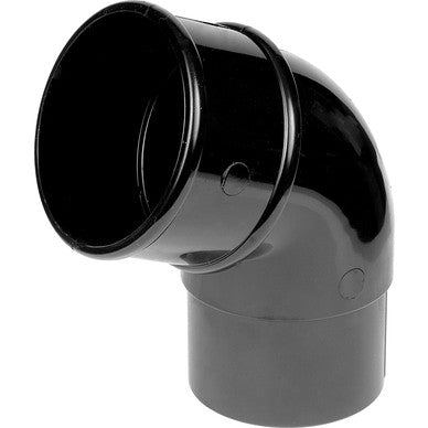 68mm Round Down Pipe Offset Bend 112.5 Degrees Black