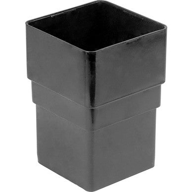 65mm Square Down Pipe Socket Black