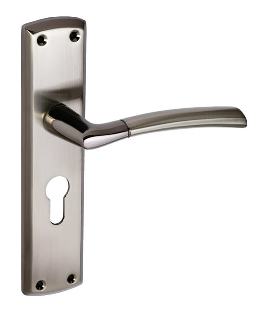 Tifosi Lever Euro Lock Handle Satin/Black Nickel